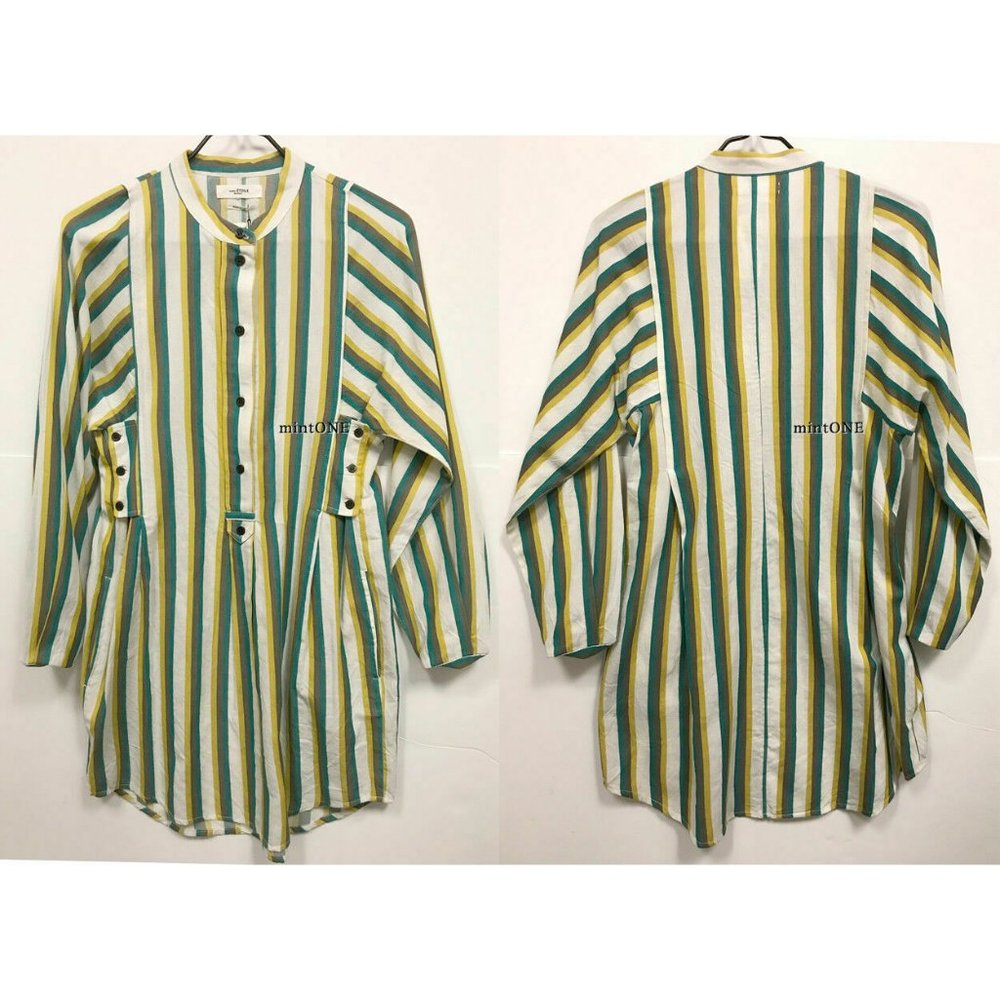 NEW etoile Isabel marant oudy striped shirtdress size 38